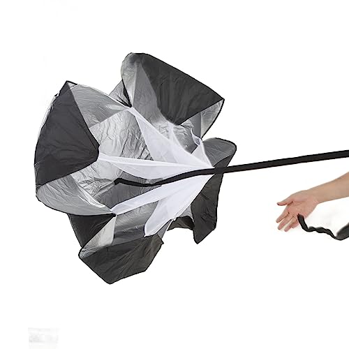 Running Speed Training Parachute, Resistance Parachute for Sprinting, Football Soccer Speed Chute with Adjustable Belt, 150x150cm Polyester Pongee for Track Field Athletes