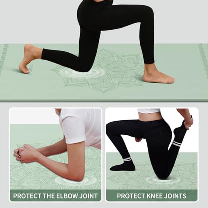 PAIDU Large Yoga Mat-72’x36’x0.4’ Extra Width ＆ Thick,Comfortable,Non-Slip Exercise Mat-Works Great on All Floor for Stretching,Yoga Studio,Gym or Home Workouts