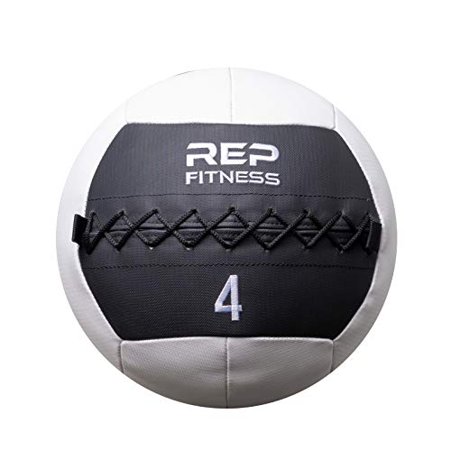 REP Weighted Slam Balls for Home Gym Fitness | 5-30 lb Soft Textured Medicine Ball Sizes | Heavy Sand-Filled Workout Weights for Strength, Core Training, Crossfit, Conditioning & Slam Ball Exercises - style: 4 lbs