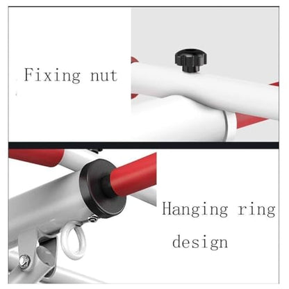 Wall-Mounted Horizontal Pull-Up Bar with Non-Slip Cotton Handles, Heavy-Duty Steel, 440lbs Load Capacity