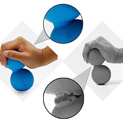 Peanut Massage Ball - Double Lacrosse Massage Ball & Mobility Ball for Physical Therapy - Deep Tissue Massage Tool for Myofascial Release, Muscle Relaxer, Acupoint Massage