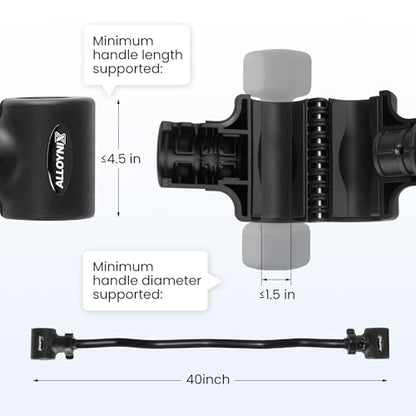 Dumbbell to Barbell Converter 2.0 – Transform Dumbbells into Barbell Set for Home Gym, Adjustable Weight Bar with Anti-Slip Foam Grip, Steel Clamp & 200LB Max Capacity, Compatible with Standard Dumbbells (Wave)