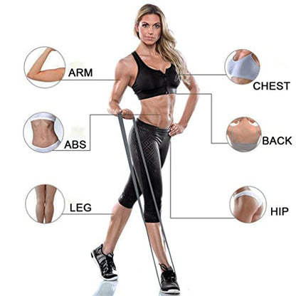 Long Resistance Bands Set, 3 PCS Sturdy Fabric Stretch Exercise Bands, Women Men Full Body Elastic Resistance Bands, Pull Up Assistance Workout Bands Set for Strength Training, Yoga, Physical Therapy