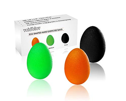Hand Squeeze Stress Balls Set with Carry Bag 3 Resistance, Finger Wrist Arthritis Therapy Rehab Exerciser, Carpal Tunnel, Stroke Rehabilitation Equipment