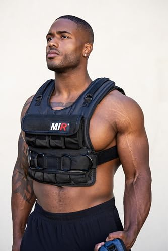 MiR Short Weighted Vest With Zipper Option 20lbs - 60lbs Solid Iron Weights. Workout Vest for Men and Women. - style: 30 lbs