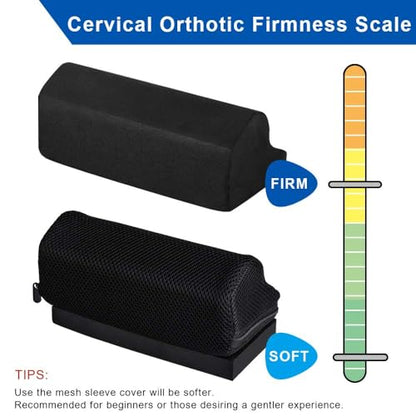 StrongTek Cervical Neck Wedge – Firm Foam Orthotic Block for Neck Curve Restoration, Support for Posture Correction, Headache Relief, and Cervical Traction at Home