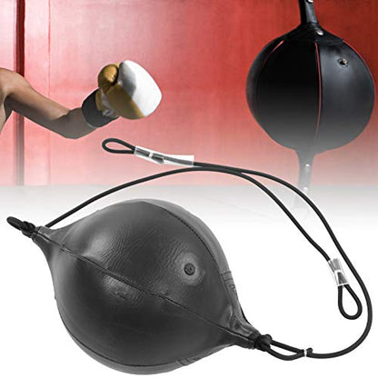 Double End Punching Ball, Punching Ball Inflatable Boxing PU Pear Muay Thai Punch Bag for Punching Exercise and Hand Eye Coordination Training