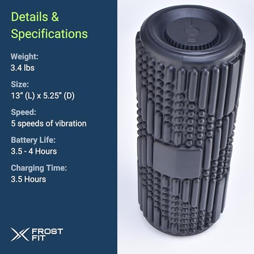 VibePro Flow Vibrating Foam Roller - 5-Mode Vibrating Massage Roller for Muscles Deep Tissue, Recovery, & Pain Relief - High-Intensity Electric Foam Roller for Back, Legs & Shoulders - Rechargeable - style: Flow