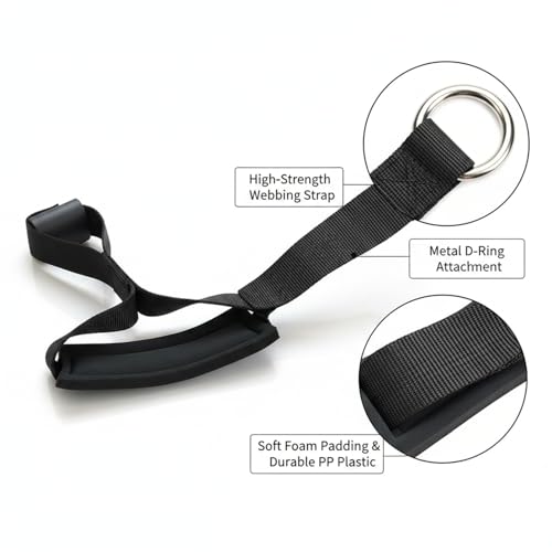 Door Anchor for Resistance Bands, PP Plastic Attachment with Foam Padding and Metal D-Ring (1 PC)