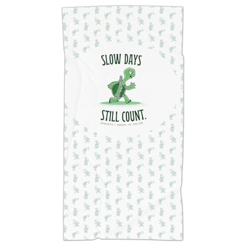 Sprints Athletic Running Towel, Full-Sized, Car Seat Cover - Moisture Wicking (Slow Days Still Count) - color: Slow Days Still Count