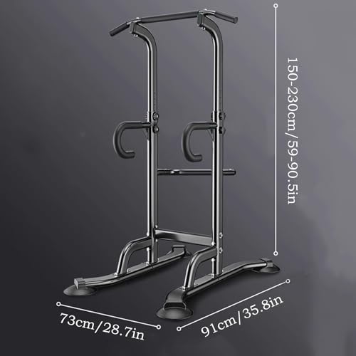 Freestanding Pull Up Bar Adjustable Dip Bar Power Tower Workout Station Muscle Building Strength Training Equipment 1300lbs Weight Capacity