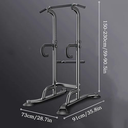 Freestanding Pull Up Bar Adjustable Dip Bar Power Tower Workout Station Muscle Building Strength Training Equipment 1300lbs Weight Capacity