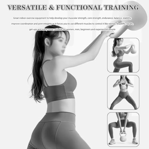 Kettlebell Weights Beginner Fitness Exercise Soft Kettle Bells, Women's Weight Loss Training Dumbbell, Anti-Slip Handle, Vest Line/Peach Buttocks(Green,2.5kg)