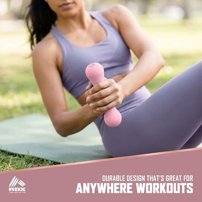 RBX Hand Weights, Neoprene Hand Weights for Home Workouts, Cardio & Strength Training, Home Gym Equipment