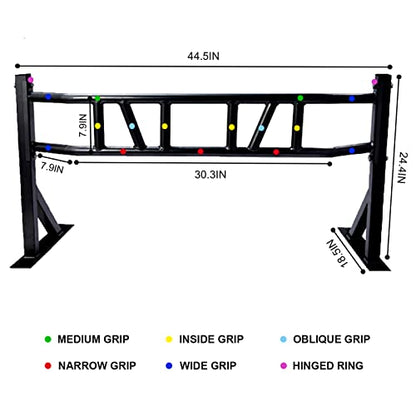 BDL Wall Mounted Pull Up Bar Multifunctional Chin Up bar for Home Gym - color: Multi Grip Pull Up Bar