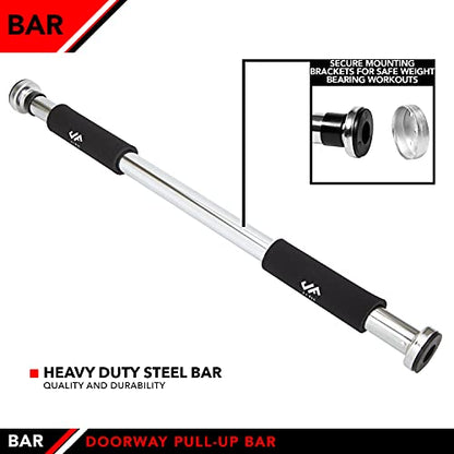 JFIT Deluxe Multi Exercise Doorway Pull-Up Bar with Comfort Grips, 40-Inch - style: Pull Up/Chin Up Bar