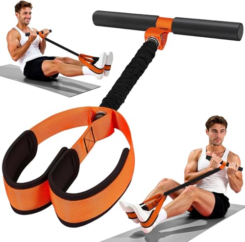 Pedal Resistance Band, Portable Tummy Trimmer Exercise Equipment for Home Gym, Full Body Core Workout Trainer for Abs, Arms, Legs, Back, Glutes – Ideal for Men, Women & Postpartum Recovery - color: Orange