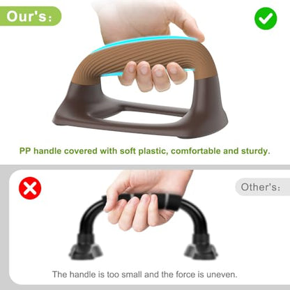 Push Up Bars, Ergonomic Pushup Handles for Home Gym Training - color: B: Light Brown
