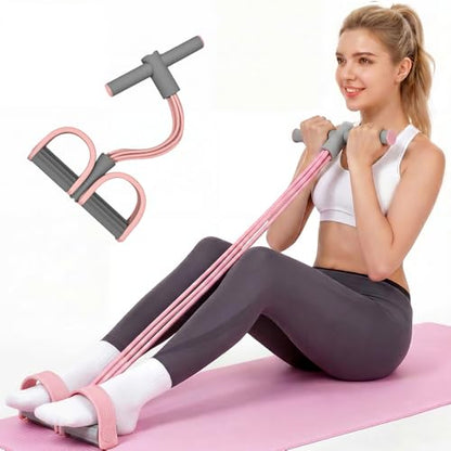 Pedal Resistance Bands with Handles, 2026 Upgrade Tube Resistance Bands with Handles, Elastic Yoga Resistance Band for Full Body Workout, Yoga, Stretching, Waist, Arm, Leg