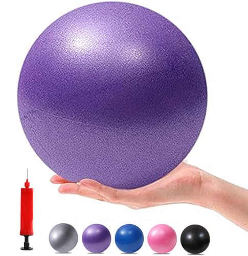 Exercise Pilates Mini Yoga Barre Small for Home Stability Squishy Training Physical Therapy Improves Balance with Pump(Purple, 6 Inch)