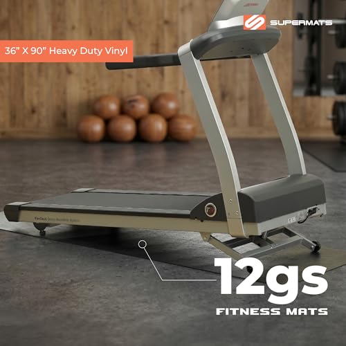 SuperMats Made in U.S.A. for Treadmills Ellipticals Rowing Machines Recumbent Bikes and Exercise Equipment - size: 3-Feet x 7.5-Feet