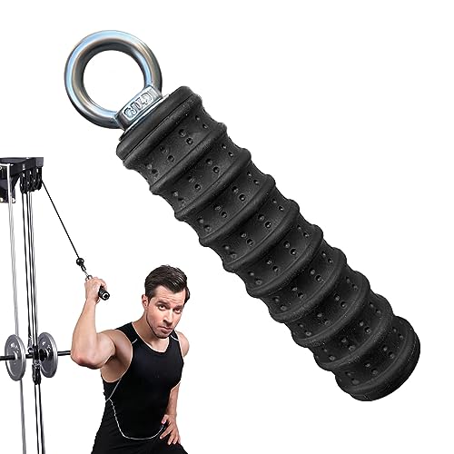Ergonomic Tricep Rope Pulldown Attachments, Upgraded 27 32 40 & 47 Inch Extra Long Triceps Rope Cable Attachments for Gym, LAT Pull Down Bar for Cable Machine, Tricep Workout Cable Attachments - color: SINGLE HANDLE-1