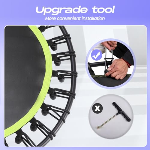 Fitness Trampoline Elastic Rope 8mm Thick Replacement Bungee Cords for Trampoline Heavy Duty Bungee Rope with Pull Tool Trampoline Parts