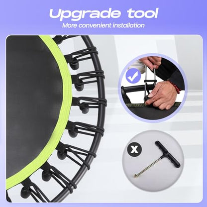 Fitness Trampoline Elastic Rope 8mm Thick Replacement Bungee Cords for Trampoline Heavy Duty Bungee Rope with Pull Tool Trampoline Parts