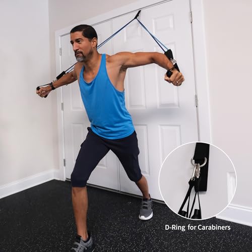 Resistance Bands Set with Separate Outdoor Anchor, KAKICLAY Exercise Bands for Indoor and Ourdoor Use, Versatile Resistance Bands for Men and Women