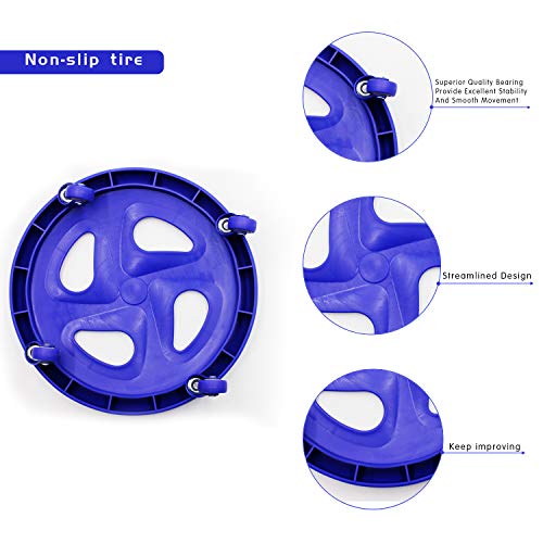Abdominal Roller Ab Exercise Wheel Disc Core Coaster Core Fitness Sliders Ab Workout Equipment Easy Roller with Knee Mat for Home Gym