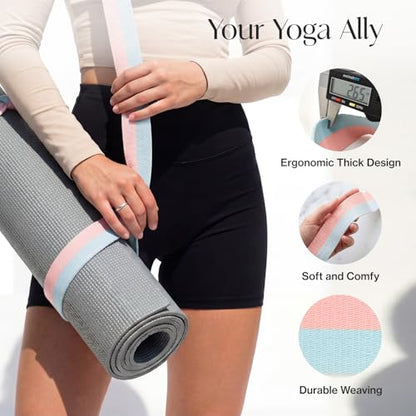Tumaz Yoga Mat Strap Adjustable Carrier for All Yoga Mats, 2 Sizes - color: 09. Dark Purple, size: 64 IN