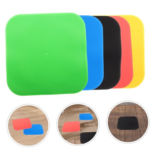 5pcs Non- Soccer Training Discs High Visibility Flat Markers for Step Training Robust Agility Dots for Gym Classes and Sports Drills