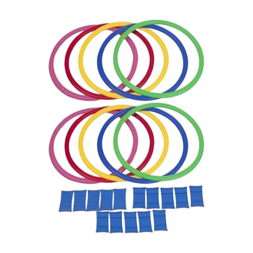 Agility Training Rings Set Children Physical Training Footwork Circles Hopscotch Jumping Grid Portable Design Nonslip Buckle Suitable for