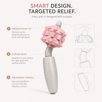 Portable Massage Tool for Muscle Relief, Trigger Point Roller Stick for Deep Tissue Massage, Handheld Recovery Tool for Neck, Back, Legs, Arms & Feet
