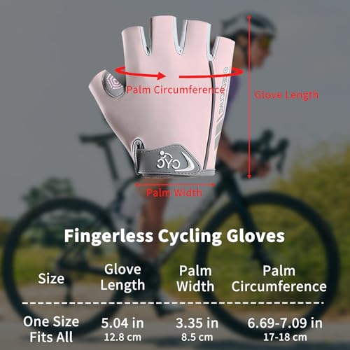 Men's & Women's Fingerless Cycling Gloves - Gel Padded, Anti-Slip Grip for Mountain Road Bike Riding, MTB, Workout & Training, Breathable & Adjustable Biking Gloves