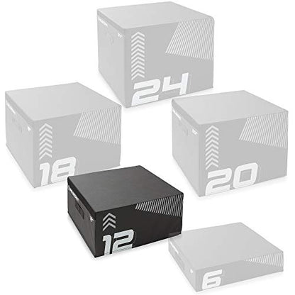 Philosophy Gym Soft Foam Plyo Box, Stackable Plyometric Jump Box for Home Gym, HIIT, Jumps, Step-Ups, Agility and Strength Training