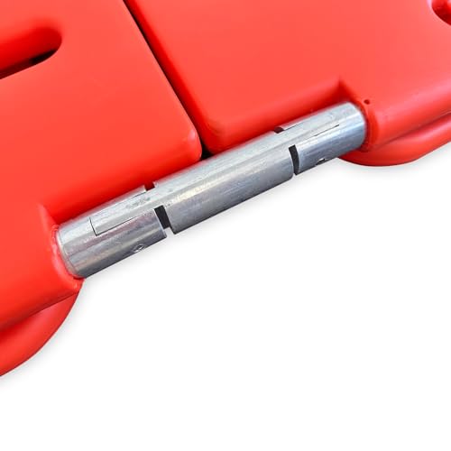 Folding Plastic Spinal Board Stretcher, Water-Floatable Lightweight Rescue Stretcher, Compact Foldable Design for Outdoor and Emergency Evacuation (4-Fold)