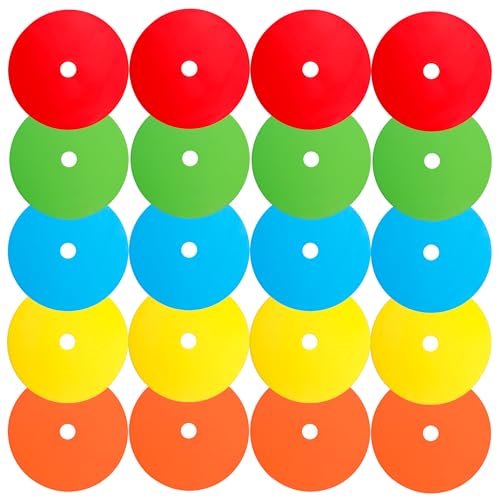 Rubber Spots Spot Markers 4 Inch & 9 Inch Multicolor Floor Dots - style: 6inch 20pcs（5colors)