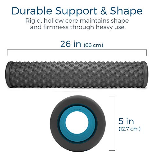 Teeter Massage Foam Roller Bundle - Textured for Deep Tissue Muscle Relief to Boost Recovery, Flexibility, Mobility - Back Pain Relief, Sports Massage, Myofascial Release