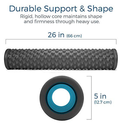 Teeter Massage Foam Roller Bundle - Textured for Deep Tissue Muscle Relief to Boost Recovery, Flexibility, Mobility - Back Pain Relief, Sports Massage, Myofascial Release