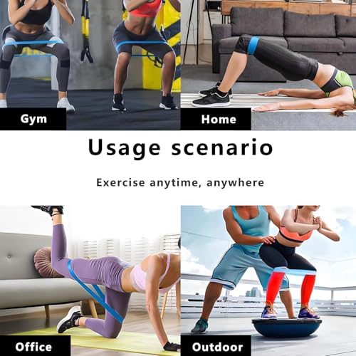 Resistance Bands Set for Women Men 3 Pack Wide Fabric Non Slip Stretch Exercise Workout Bands with Carry Bag Elastic Pilates Flexbands