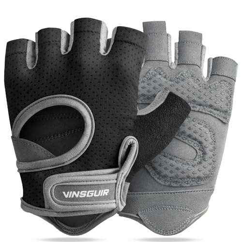 VINSGUIR Workout Gloves for Women and Men, Breathable Weight Lifting Gloves for Gym Exercise, Fitness, Training, and Cycling, with Excellent Grip and Cushion Pads