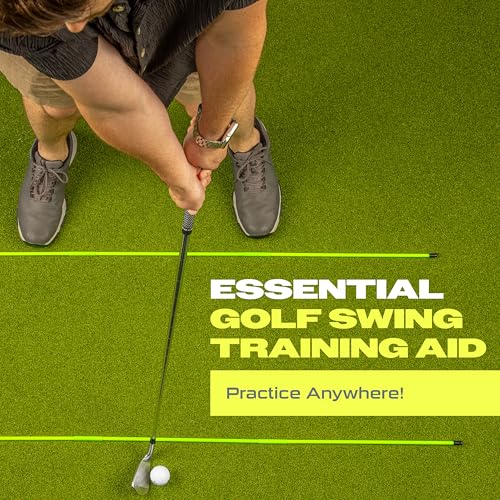 GoSports Golf Alignment Training Sticks - Choose 2 Or 3 Pack - 48 Inch Golf Alignment Aid Practice Rods