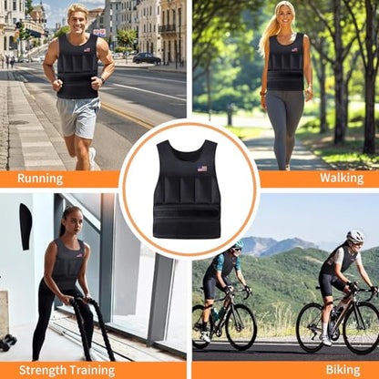 Adjustable Weighted Vest for Men Women,2-30 Lbs Adjustable Weighted Vest with Straps Womens Running Weight Vest for Walking Strength Training Fitness