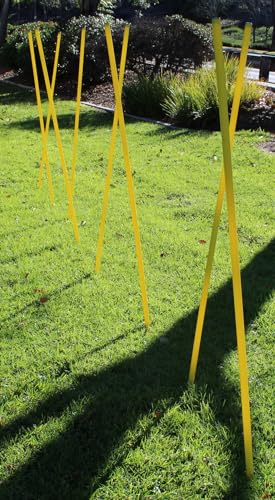 BlueDot Trading Soccer Agility Poles | Telescopic, Fixed & Collapsible Options (4, 6, 8 Piece Sets) Speed Training Poles for Agility Drills, Outdoor Games, Football & Sport Training Equipment - size: 8, style: Fixed