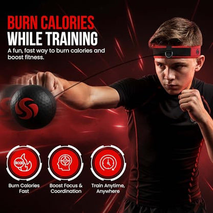 Soul Shift Boxing Reflex Ball Set | Competition Edition for Kids & Adults | Train Speed, Focus & Hand-Eye Coordination | Adjustable Headbands & Multiple Balls | Fun Home, Gym & MMA Training Equipment