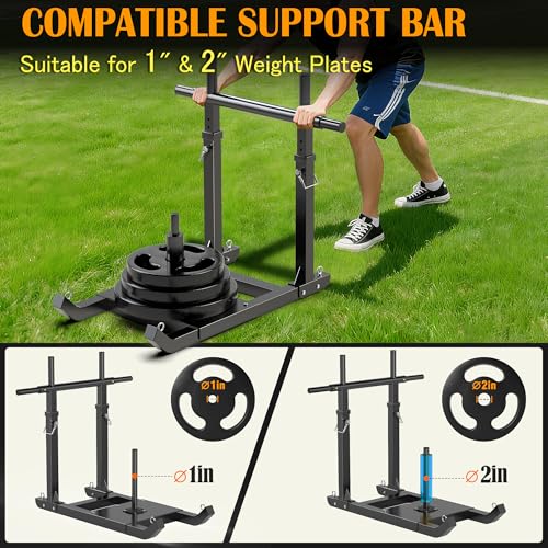 GanFindX Workout Weight Sled for Speed & Athletic Strength Training - color: Dark