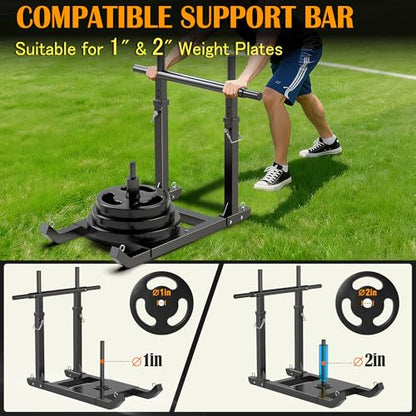 GanFindX Workout Weight Sled for Speed & Athletic Strength Training - color: Dark