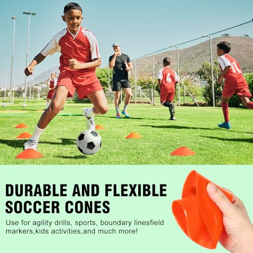 Agility Hurdles Training Equipment - Speed Hurdles and Soccer Cones with Carrying Bag for Soccer, Football, and Track Drills, Ideal for Athletes Speed and Agility Training - style: 5 PCS