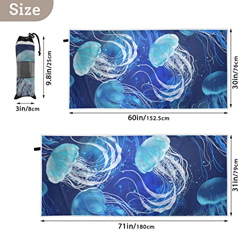 Sand Free Beach Towel Bird of Paradise Large Bath Towel Gym Pool Yoga Beach Mat Lightweight Summer Vacation Travel Towel 30" × 60"